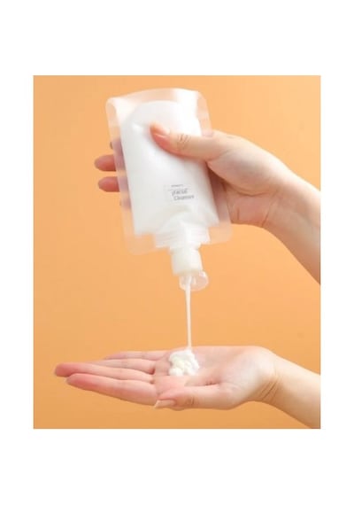 3 Adet 100ml Krem Şampuan Kabı Tekrar Kullanılabilir Set Organize Şeffaf