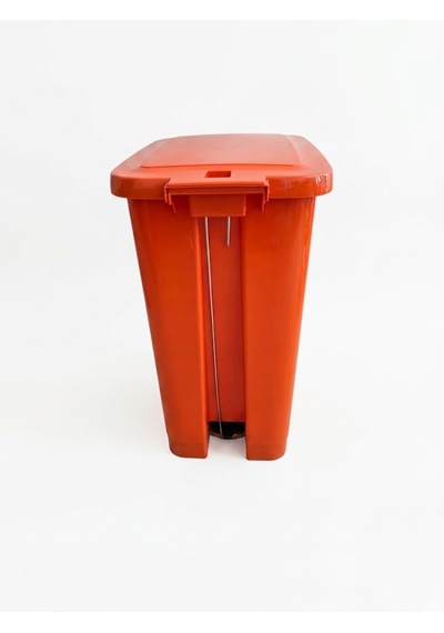 Tıbbi Atık Kovası 40 L Slim Pedallı İç Kovasız Turuncu