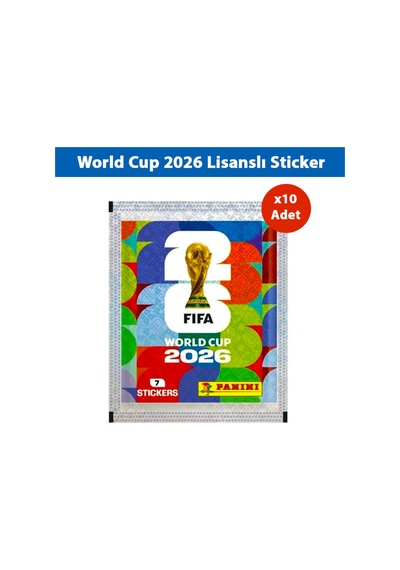 World Cup 2026 Lisanlı Sticker Paketi - X10 Adet 70 Sticker