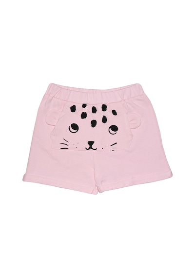 Lovetti Açık Pembe Kız Çocuk Kanguru Cepli Şort 7863P016 Pembe
