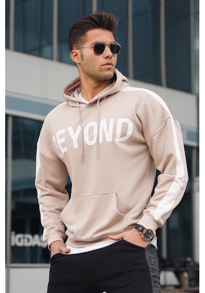 Madmext Madmext Bej Kapüşonlu Sweatshirt 5327-bej Bej