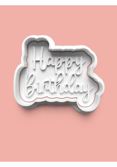 Happy Birthday Kurabiye Kalıbı Ve Şeker Hamuru Kalıbı