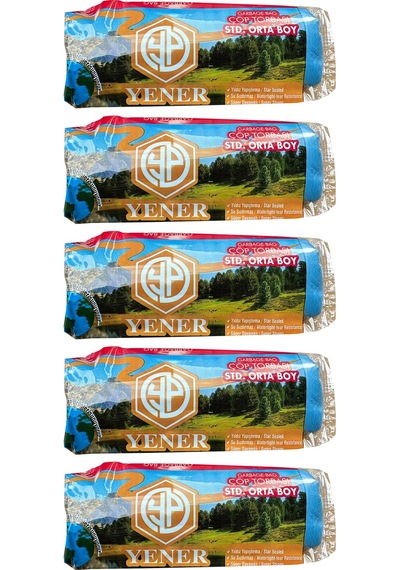 Yener Mavi Orta Boy Çöp Torbası Poşeti 2 Kat 55 x 60 CM 5 x 20'li