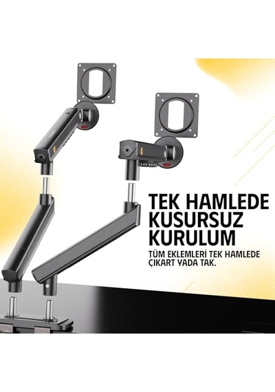 North Bayou Nb Ergonomic F160 17-32" Çift Kol 2-9 Kg Amortisörlü Monitör Standı Açık Ceviz North Bayou Nb Ergonomic F160 17-32" Çift Kol 2-9 Kg Amortisörlü Monitör Standı Açık Ceviz