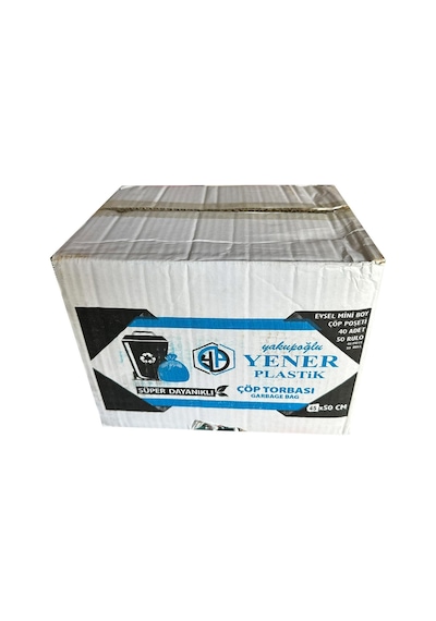 Yener 2 Kat Beyaz Mini Küçük Boy Çöp Torbası Poşeti 10 L 50 x 40'lı 40 x 50 CM