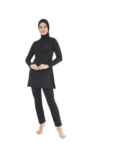 Estiva 22901 Siyah Tam Boy Düz Tesettür Mayo 001