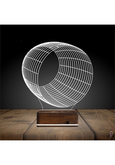 Luvivia Geometrik Dekoratif 3d Lamba - Masa Gece Lambası V12 Şeffaf