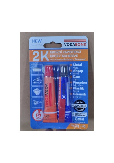 Cam Yapıştırıcı 2k Güçlü Epoksi Yapıştırıcısı Metal Plastik Cam Dekoratif Işler Için 15+15 Gr
