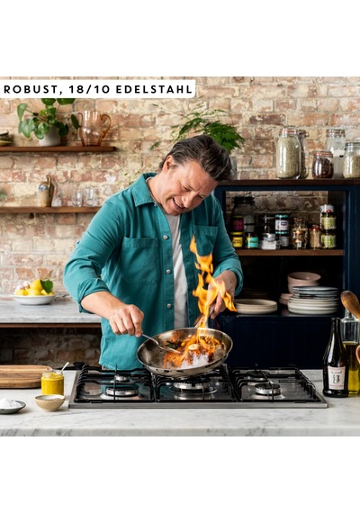 Jamie Oliver By Tefal Cook Akıllı Kızartma Tavası 28cm, Kaplamasız Paslanmaz Çelik, İndüksiyona Uygun, Thermo-fusion Taban, Geri Dönüştürülebilir, Perçinli Sap, Paslanmaz Çelik, E3110655 Siyah Jamie Oliver By Tefal Cook Akıllı Kızartma Tavası 28cm, Kaplamasız Paslanmaz Çelik, İndüksiyona Uygun, Thermo-fusion Taban, Geri Dönüştürülebilir, Perçinli Sap, Paslanmaz Çelik, E3110655 Siyah