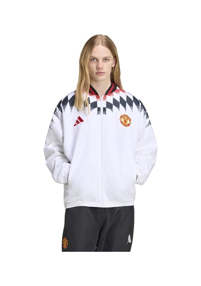 Adidas Erkek Ceket Manchester United Stadium Track Top Kv4348 Beyaz