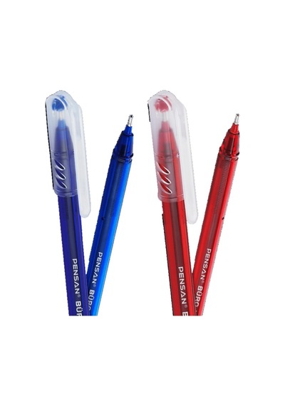 Büro Tükenmez 1mm 2270 Mavi + Kırmızı 20'li Paket Kırmızı Ve Mavi
