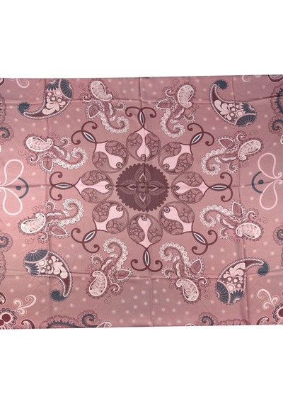 Mim Eşarp Mısırlı Eşarpları Mısırlı Eşarp Alize Krep Etnik Desenli Eşarp 140x140 Cm Kahve