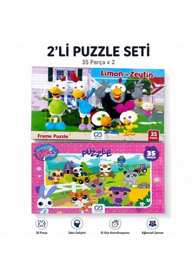 Ca Games 2 Li Puzzle Seti 35 Parça Eğitici Yapboz