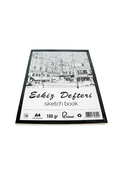 Monarty Paperart Eskiz Defteri, A4 297x420 Mm, 100 Gr, 50 Yaprak, Kağıt Malzeme