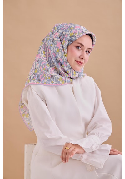 Silk Home Twill İpek Eşarp 11478-21 Bebe Mavi, Karolina Mavi, Pembe, İnci