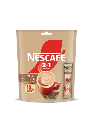 Nescafé 2si 1 Arada Sütlü Köpüklü 10'lu Paket 100 G - 7 Adet Tarı Çözünebilir