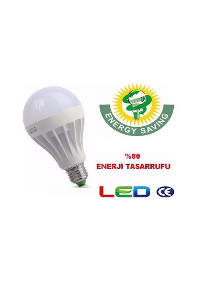 9 Watt E27 Duylu Enerji Tasarruflu Led Ampul 9W Beyaz Işık Lamba