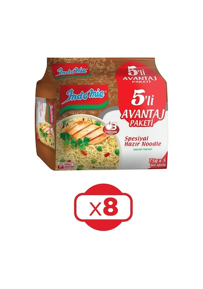 Indomie Spesiyal Hazır Noodle 8'li 5 x 75 G