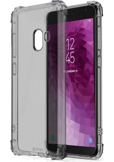 Blogy Galaxy J6 Plus İle Uyumlu Crystal Fit Kılıf Smoke Black