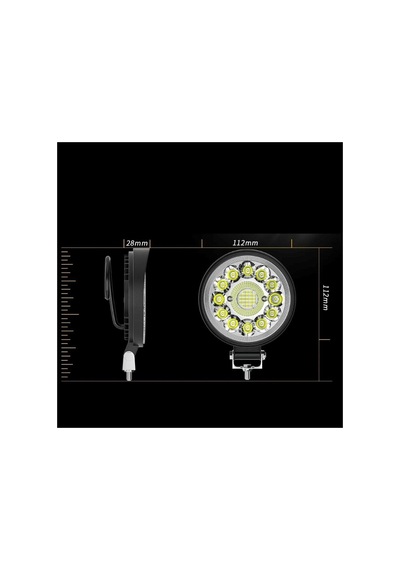 Astraled 2 Adet 33led 12-24 Volt Yuvarlak Spot Far Oto Çalışma Lambası Atv Kamyon Tır Traktör O