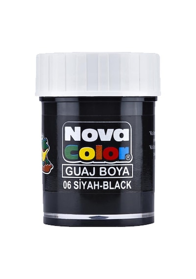 Nova Color Guaj Boya Şişe 12 Li Siyah Nc-108 12 Adet Siyah