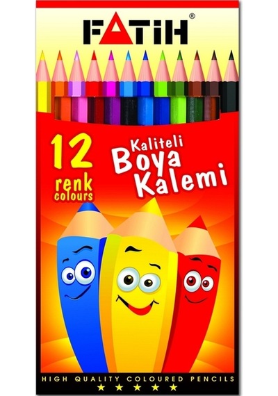 Fatih Kuru Boya Karton Kutu Tam Boy 12 Li 33112 Çok Renkli