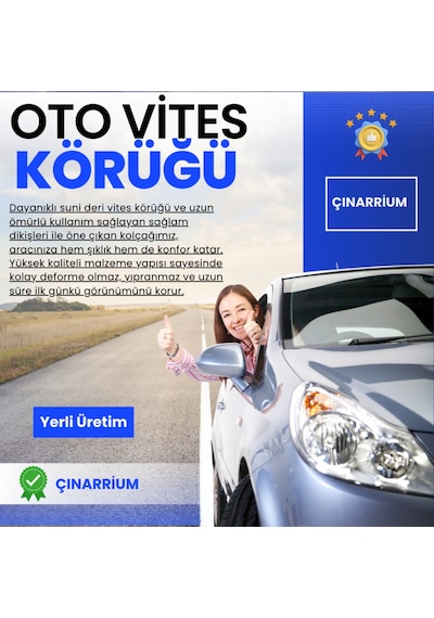 Mazda 323 1994-2003 Uyumlu Siyah Deri Özel Tasarım Sarı Spor Dikiş Vites Körüğü