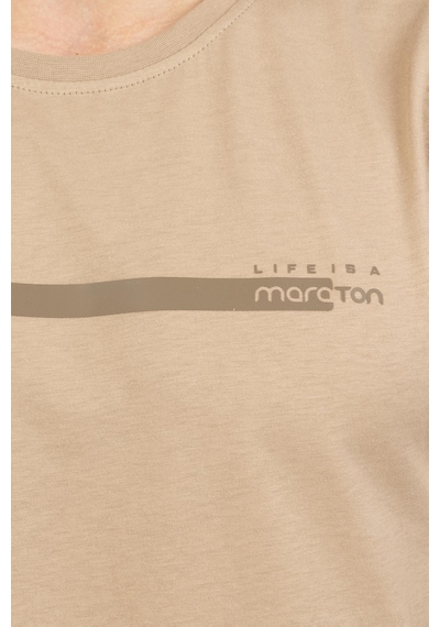 Maraton Sportswear Regular Erkek Bisiklet Yaka Kolsuz Basic Açık Vizon Atlet 21723-Açık Vizon