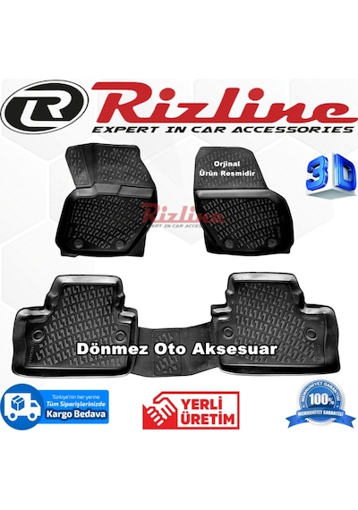Volvo S80 3D Paspas Havuzlu Siyah Sedan 2007-2016 Arası Rizline N11.1704
