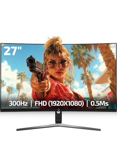 Gamepower Vivid V80 27'' 0.5 MS 300 Hz Curved RGB Full HD Gaming Monitör