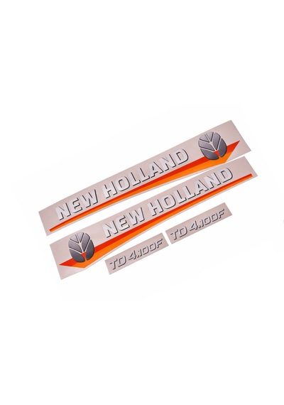 New Holland Td4.100f Yan Yazı Takımı Kaporta Etiketi Sağ - Sol Kaput Sticker Seti