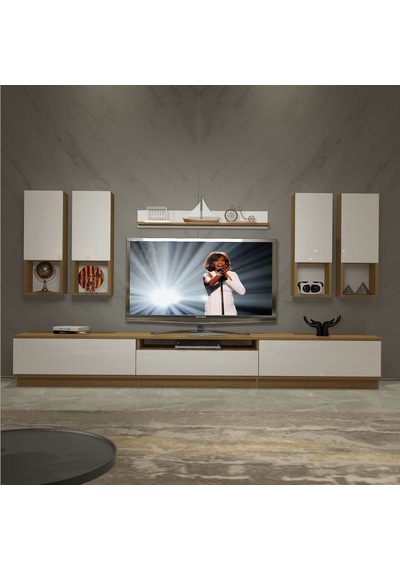 Decoraktiv Trendstyle 8das Mdf Tv Ünitesi Tv Sehpası Pera - Beyaz