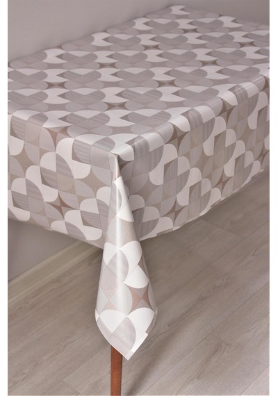 Elyaf Astarlı Silinebilir Pvc Muşamba Masa Örtüsü 68-amrlgeo-kahverengi