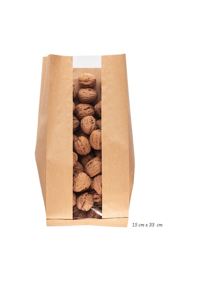 Anadolu Kağıtçılık Pencereli Şamua Kraft Kese Kağıdı 10 Kg 15 Cm X 41 Cm