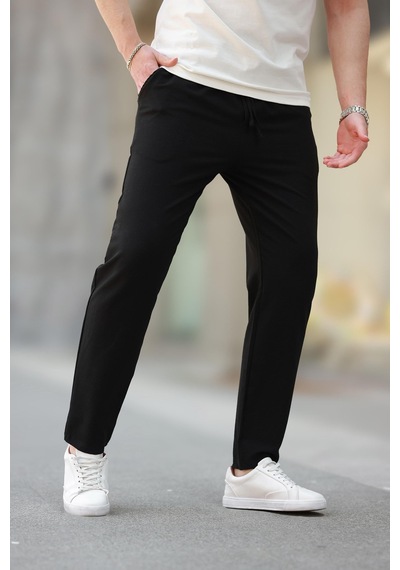 Madmext Siyah Regular Fit Erkek Pantolon E6572