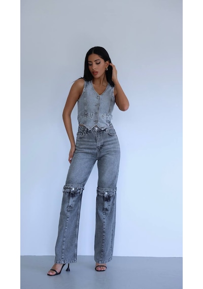 Urban Flex Denim Pantolon Jeans Gri
