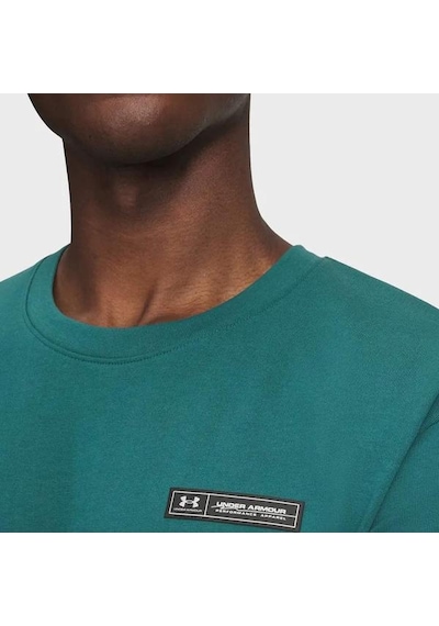 Under Armour Heavyweight Armour Label Erkek Yeşil Polo Yaka Tişört