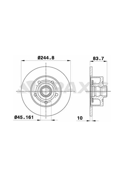 Braxıs Ad0243 Arka Fren Diski 8d0615601b - 2 Adettir