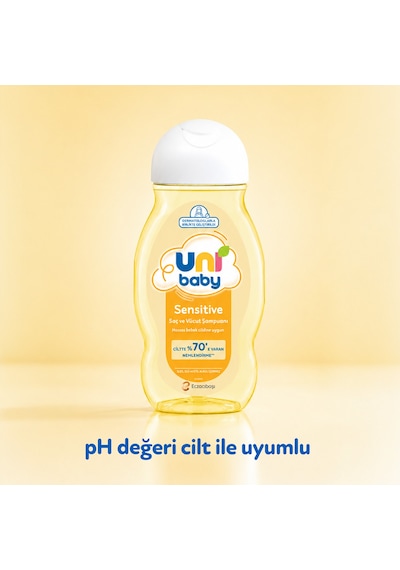 Uni Baby Sensitive Saç ve Vücut Şampuanı 200 Ml 3'lü