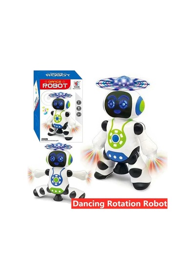Dans Eden Robot Pervaneli 3d Işıklı Sesli Müzikli Pilli Robot Oyuncak 0
