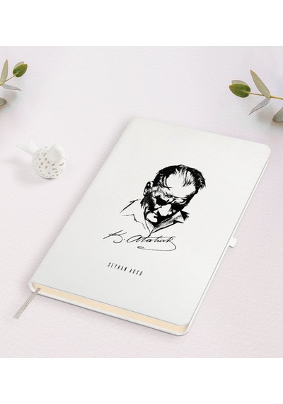 Kişiye Özel Atatürk Temalı Beyaz Defter-28 Beyaz