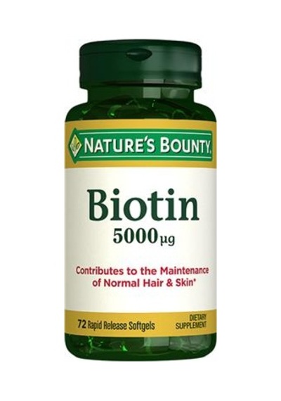 Natures Bounty Biotin 5000 Mcg 72 Softjel