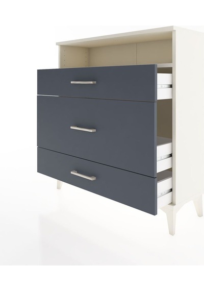 Arges Şifonyer Tek Raflı 3 Çekmeceli 88x30x96 Aytaşı-antrasit Aytası