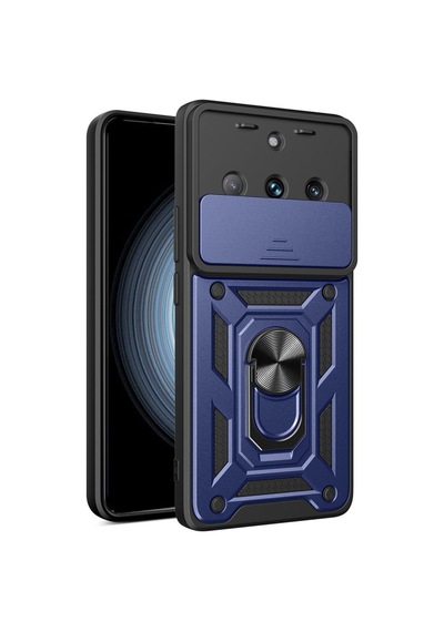 Realme 11 Pro Kılıf Pars Lens Yüzüklü Silikon - Lacivert