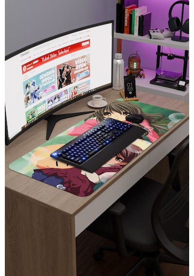 Clannad After Story Anime V2 - 90x40 Xxl Gaming Kauçuk Kaymaz Taban Mouse Pad Fare Altlığı