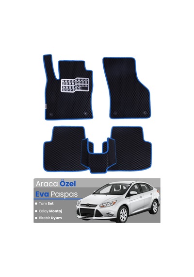Ford Focus 3 2011-2014 Uyumlu Eva Paspas Tam Set Araca Özel,su Geçirmez,kolay Montaj 666