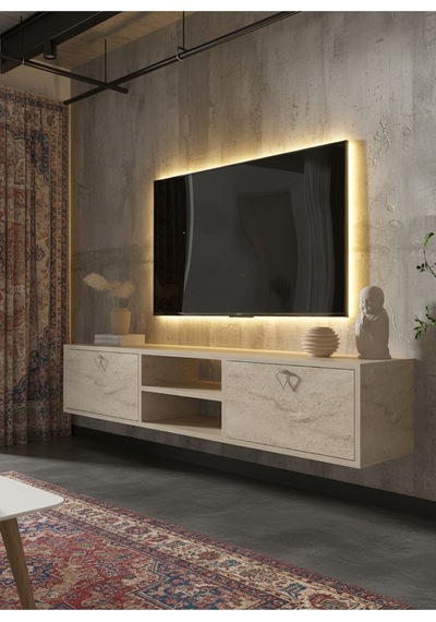 Resital Tv Ünitesi S1830-8 Traverten Traverten
