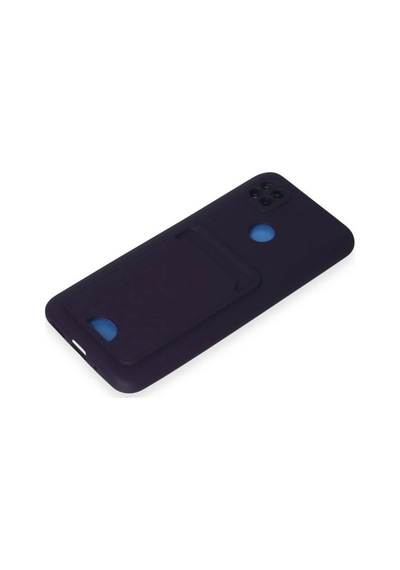 Redmi 9c Kılıf Kelvin Kartvizitli Silikon - Derin Mor İtdark32326