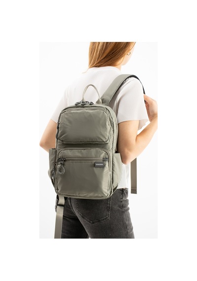 Vıatox Vs 6032 Unisex Suya Dayanıklı Paraşüt Kumaş 5 Bölmeli Laptop Bölmeli Seyahat Ve Okul Çantası Açık Gri