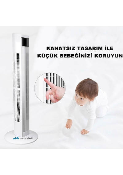 Minofell Mino Mf-5506s Kule Tip Vantilatör 45w 220v Dijital Ekran